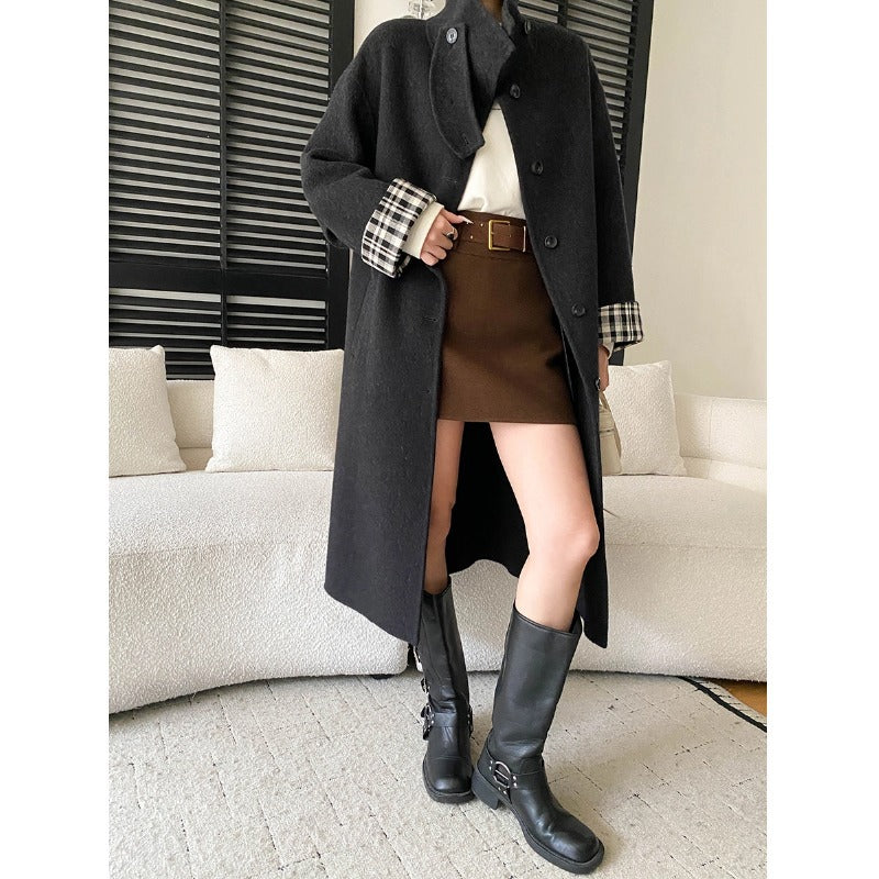 Orvella | Women's Long Winter Coat Stand Collar