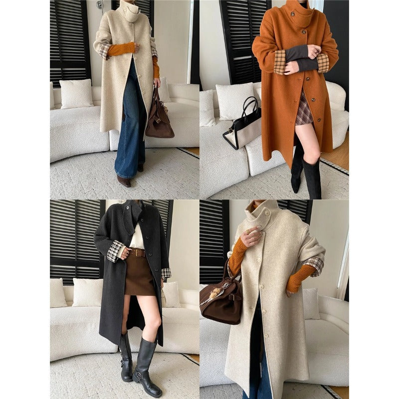 Orvella | Women's Long Winter Coat Stand Collar