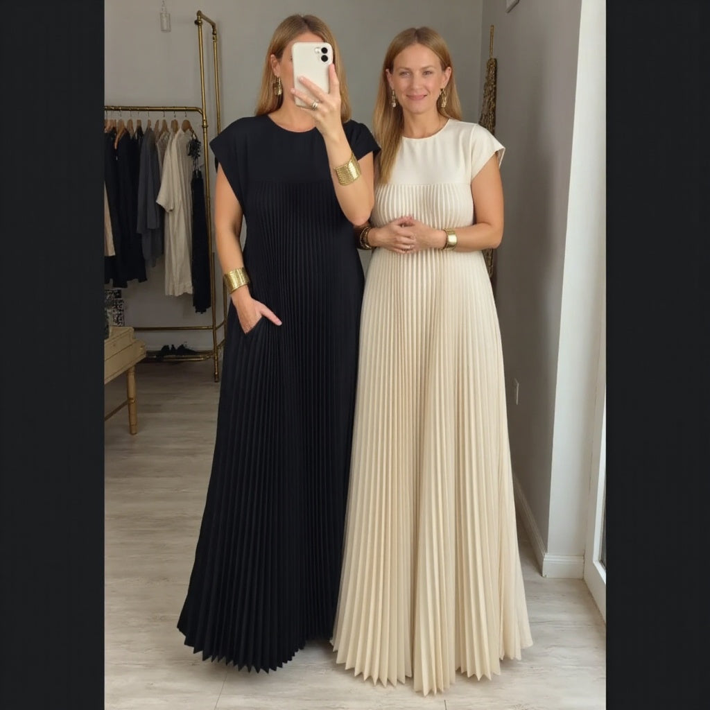 Fern | Women's Flowy Pleated Maxi Dress Cocktail