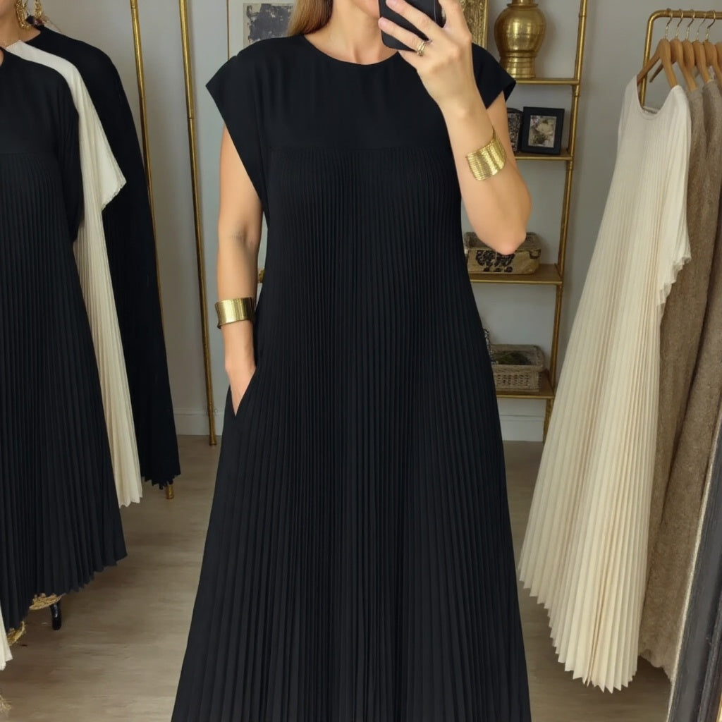 Fern | Women's Flowy Pleated Maxi Dress Cocktail