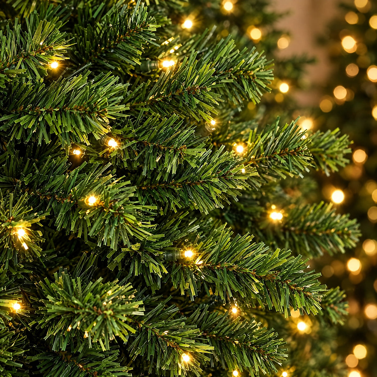 Pre-Lit Artificial Christmas Tree 4ft, 5ft, 6ft – Warm White LED, Up to 800 Tips