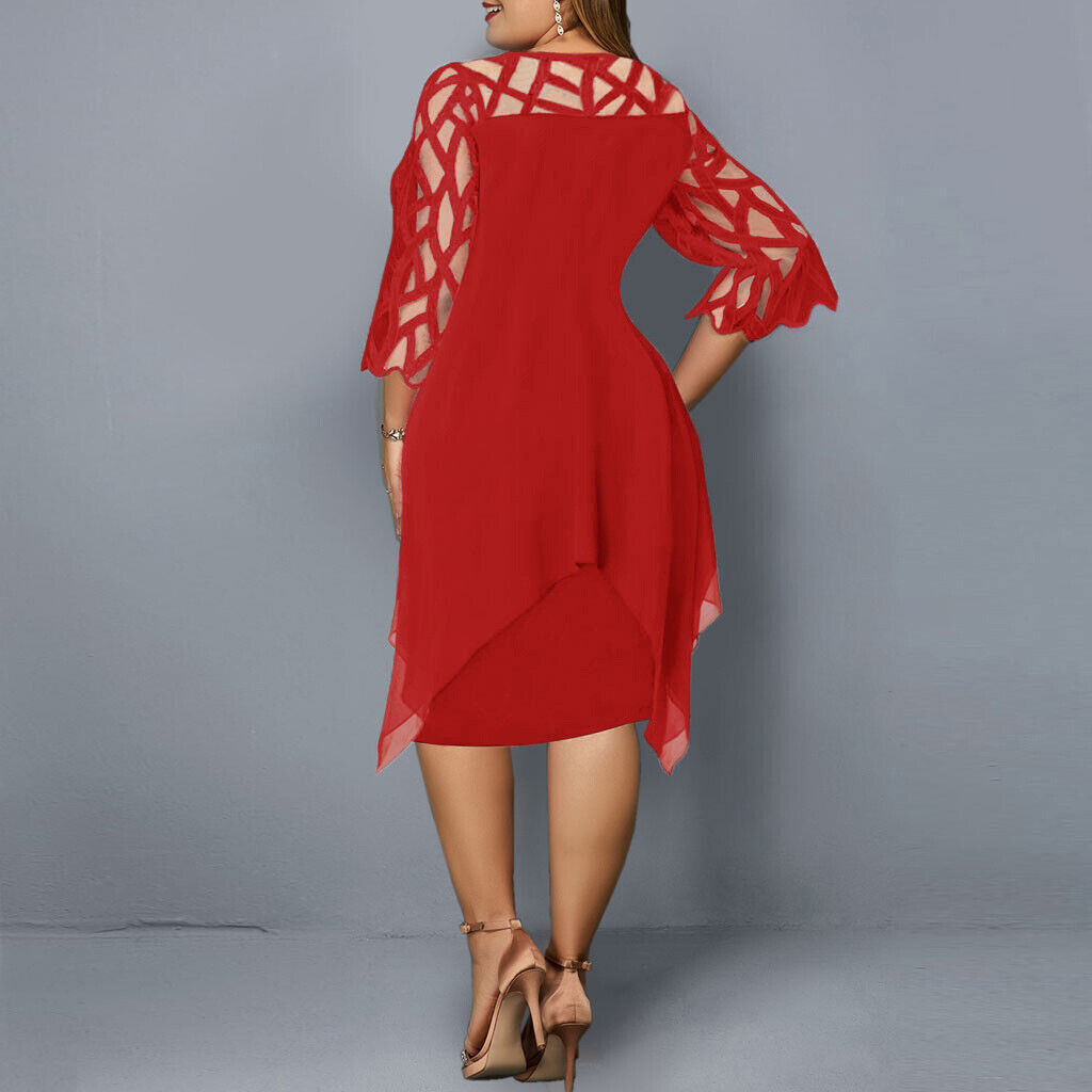 Stella | Women's Plus Size Flowy Draped Midi Dress