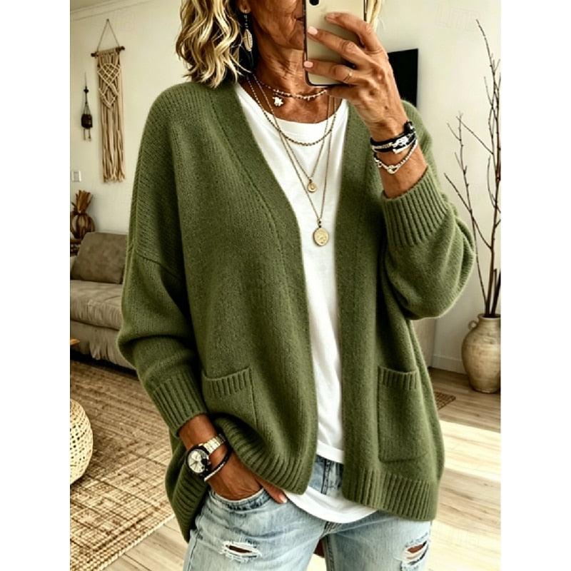 Iris | Relaxed Open-Front Cardigan