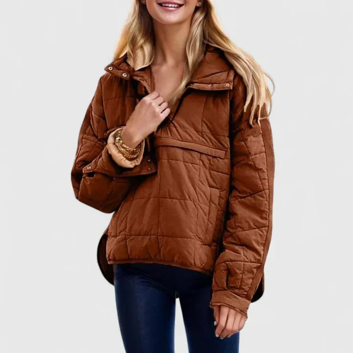 Selvine | Women's Quilted Puffer Pullover Jacket
