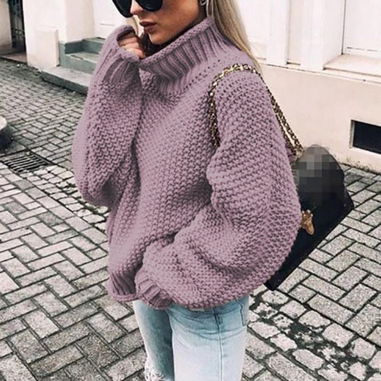 Serafina | Women's Oversized Chunky Knit Turtleneck Sweater