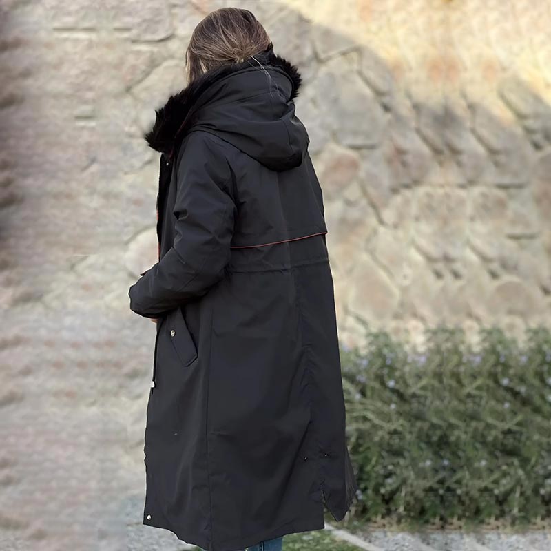 Fionna – Women's Winter Jacket with Hood and Soft Fur Collar