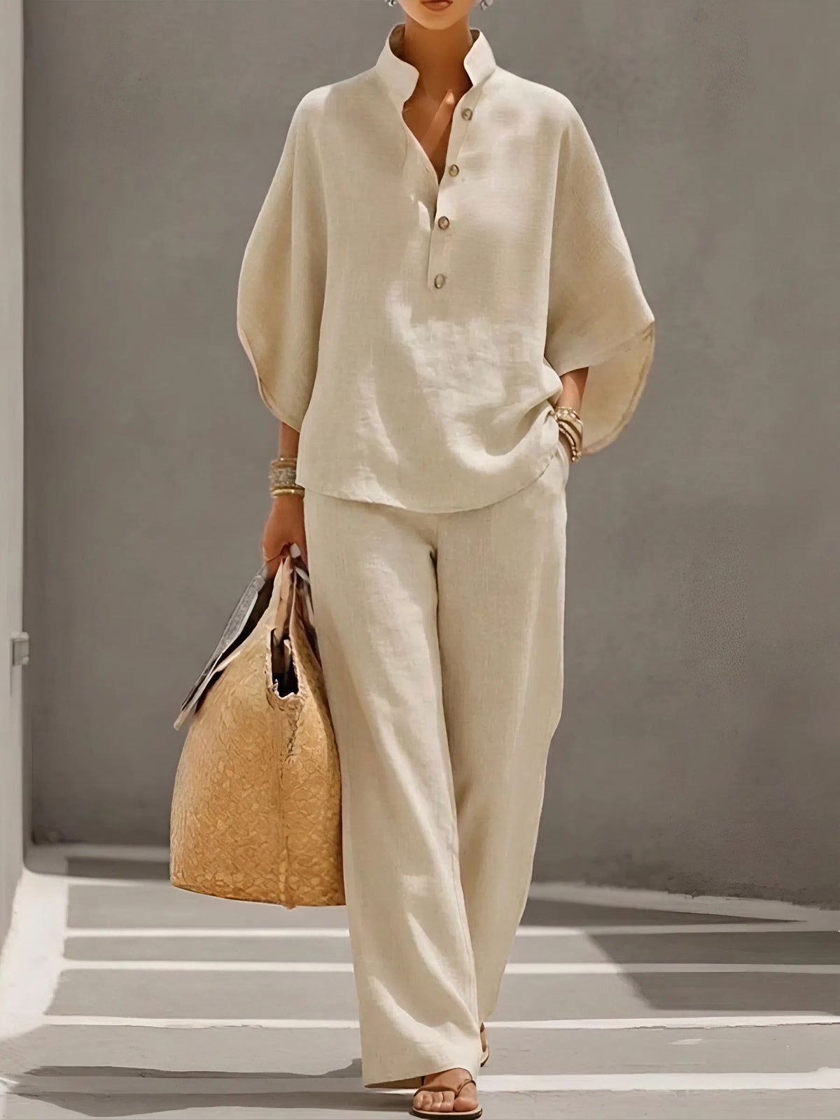 Tabitha | Women's Button Up Blouse Relaxed Set