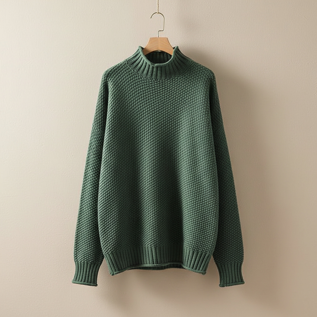 Thalia | Women's Mock Neck Knit Pullover Sweater
