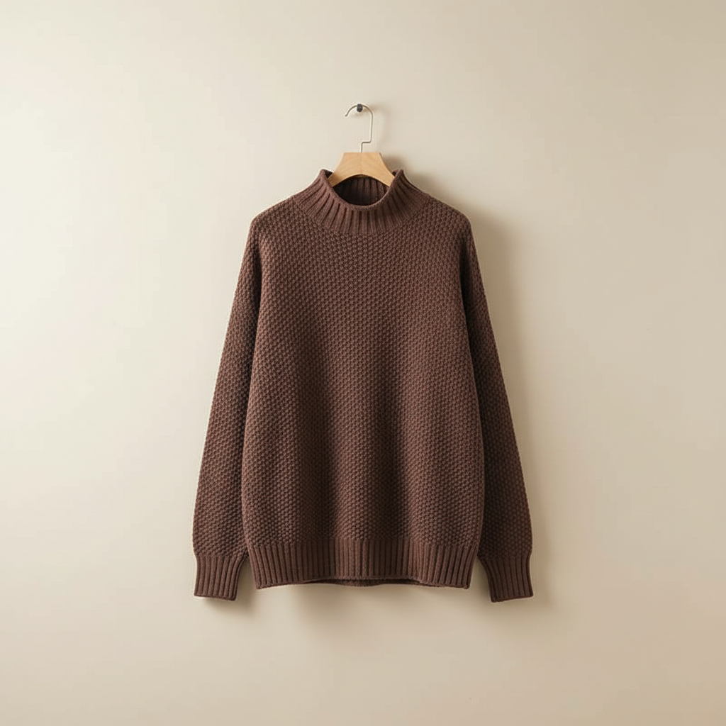 Thalia | Women's Mock Neck Knit Pullover Sweater