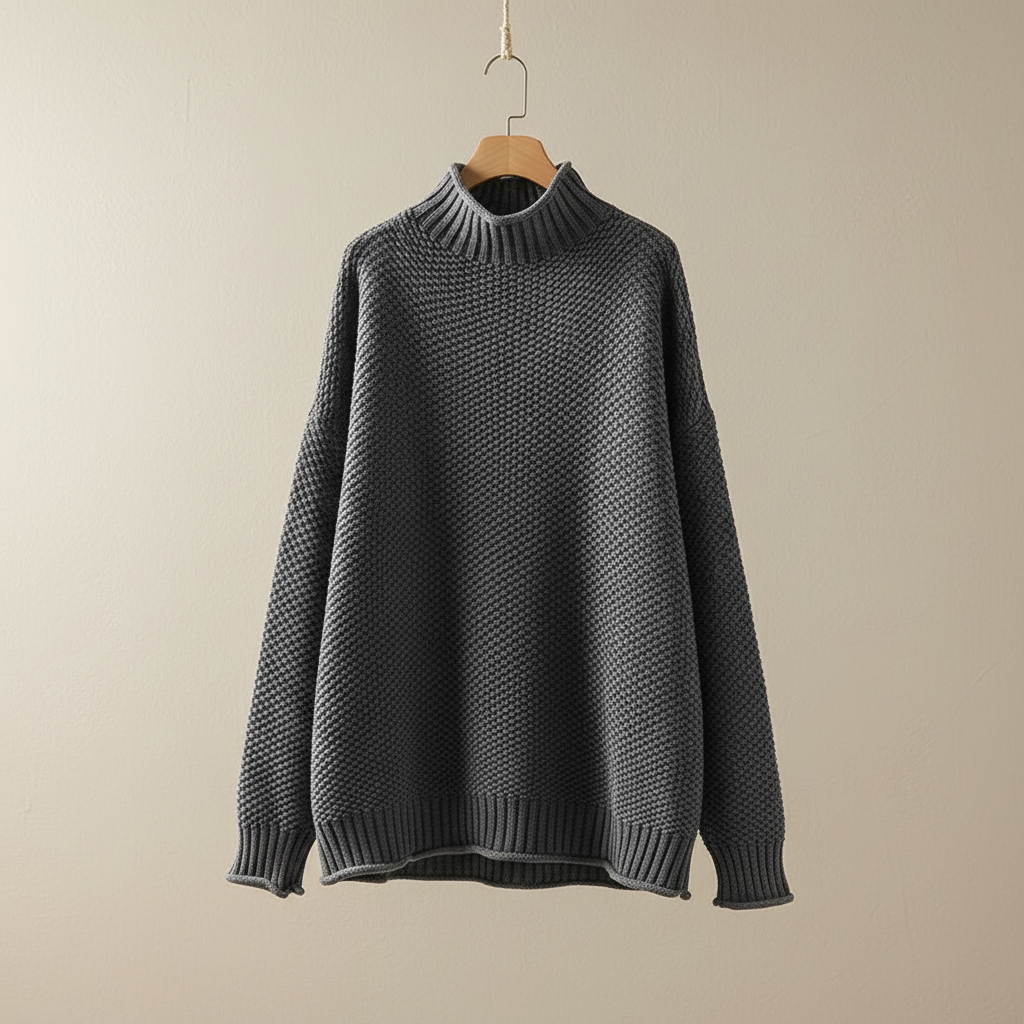 Thalia | Women's Mock Neck Knit Pullover Sweater