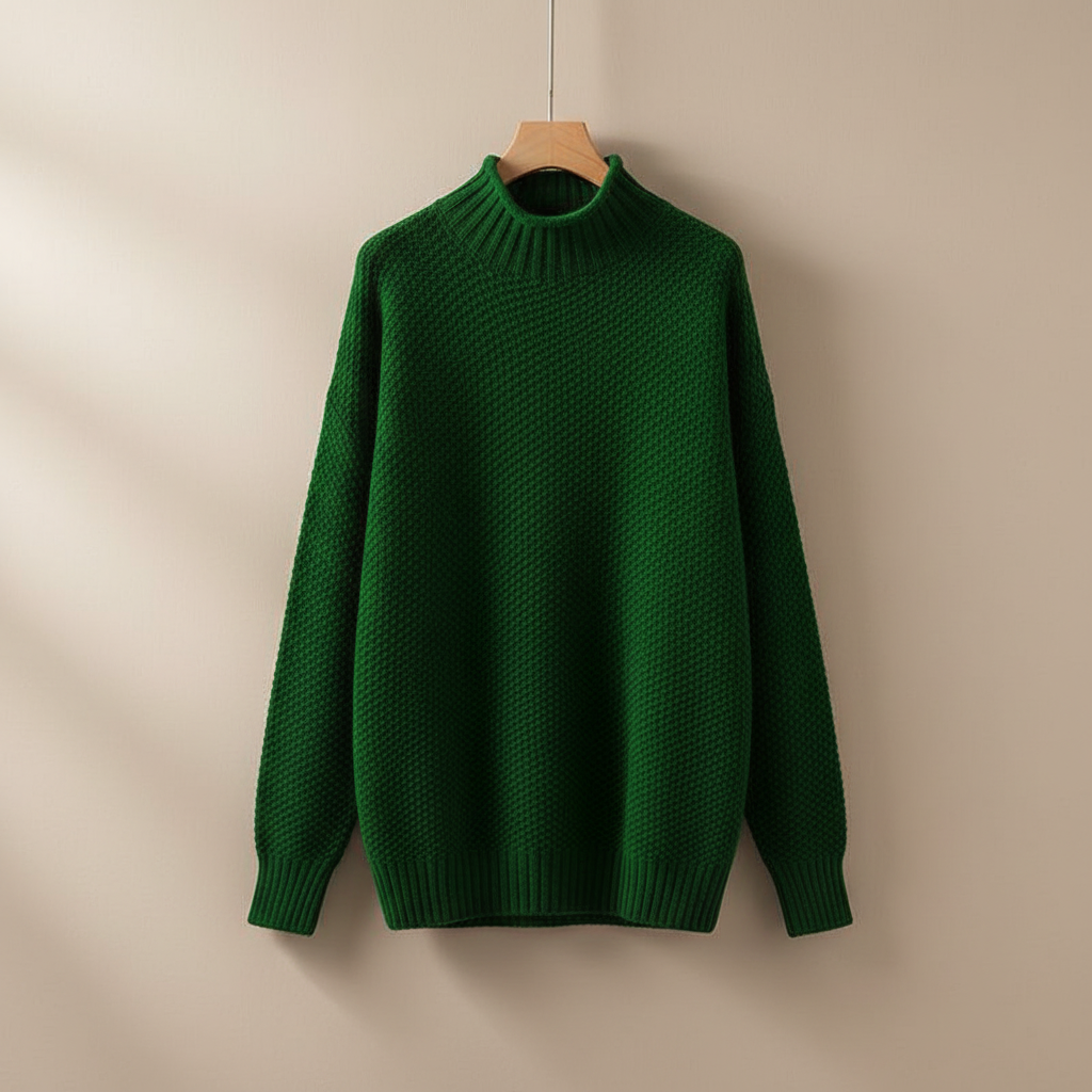 Thalia | Women's Mock Neck Knit Pullover Sweater