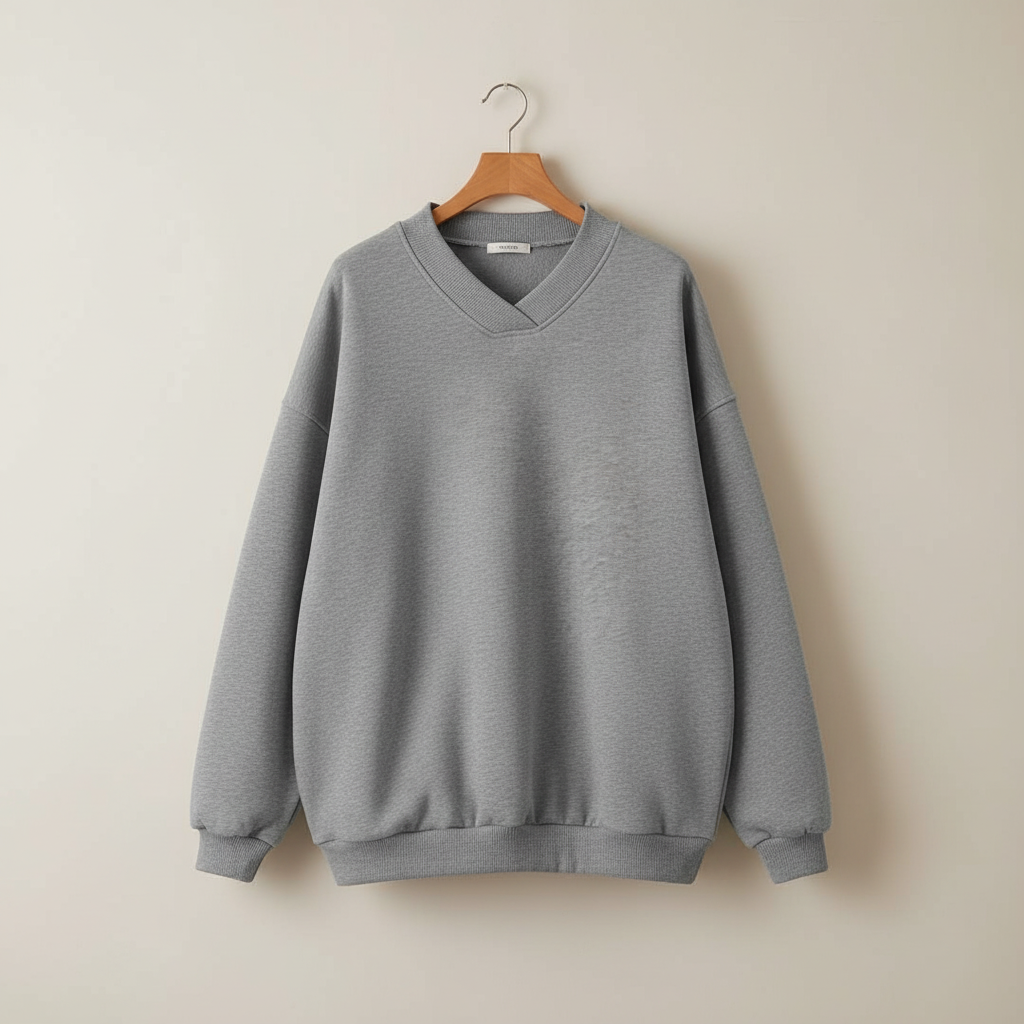 Thessaly | Women's Oversized V-Neck Pullover Sweater