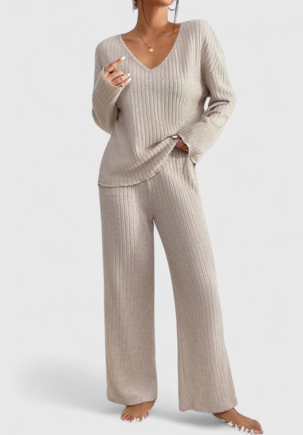 Thessara | Women's Ribbed Loungewear Matching Set