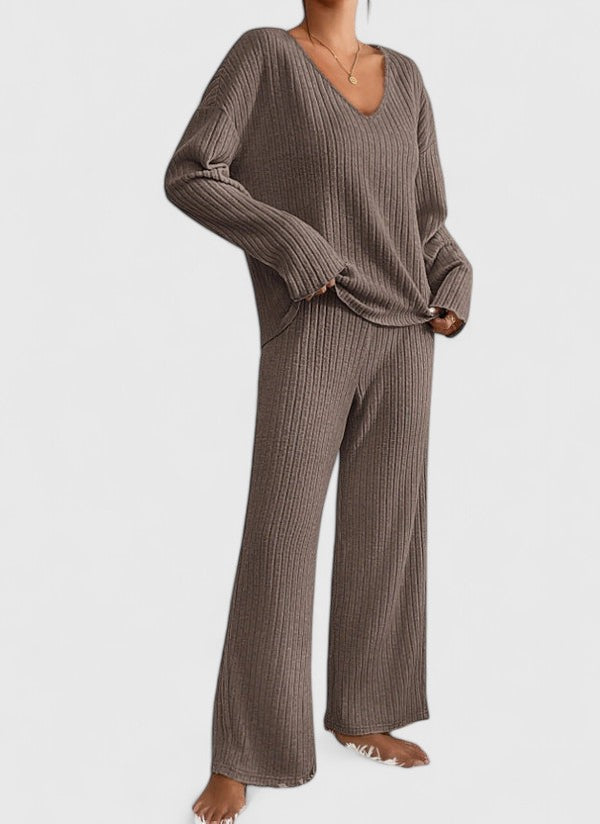 Thessara | Women's Ribbed Loungewear Matching Set