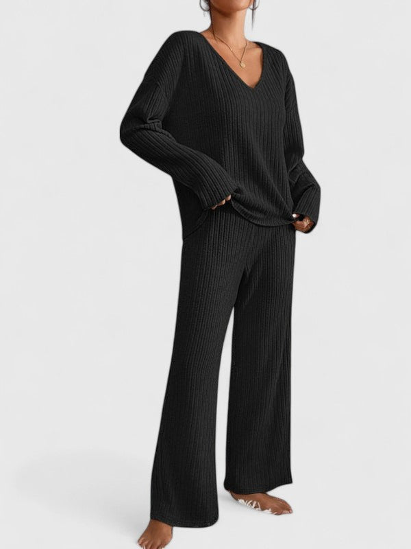 Thessara | Women's Ribbed Loungewear Matching Set