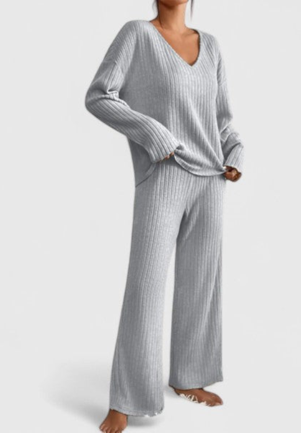 Thessara | Women's Ribbed Loungewear Matching Set