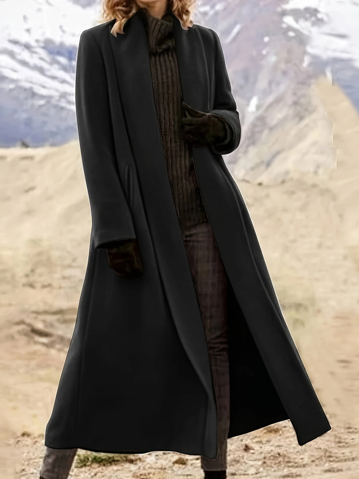 Threnelle | Women's Long Open Front Coat