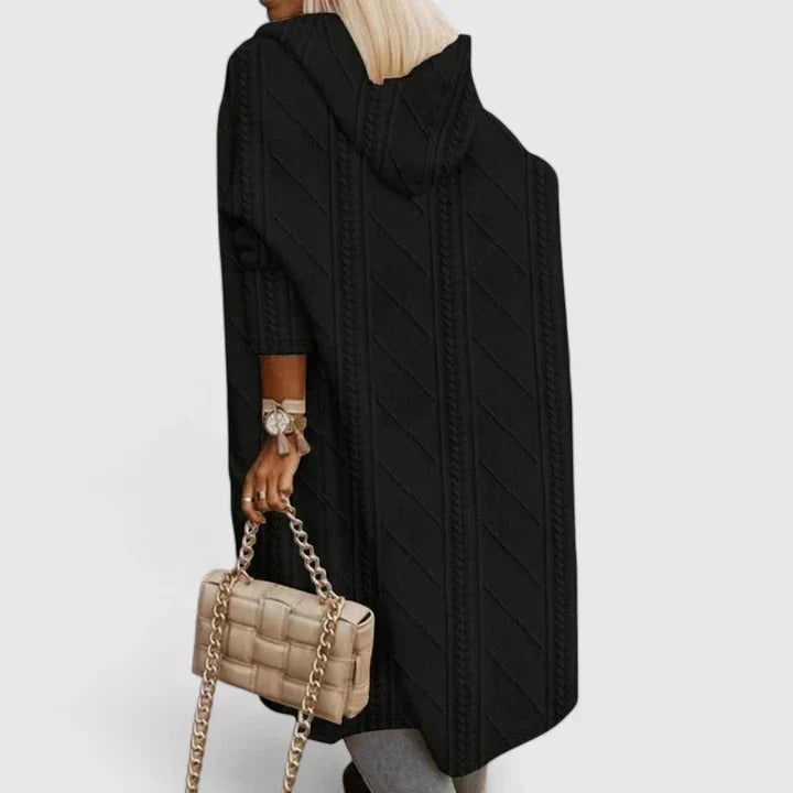 Tivara | Women's Hooded Cable Knit Cardigan Sweater