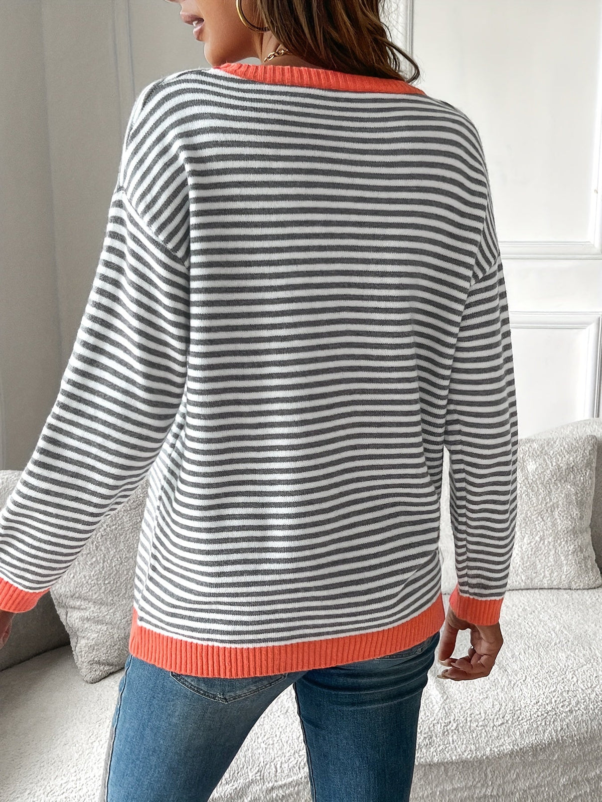 Tivelle | Women's Striped Pullover Sweater