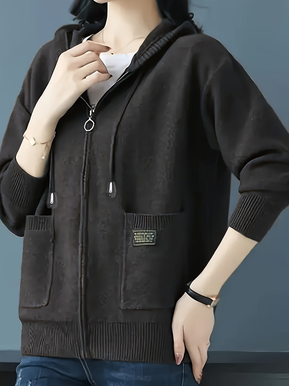 Valdene | Women's Zip-Up Hooded Cardigan