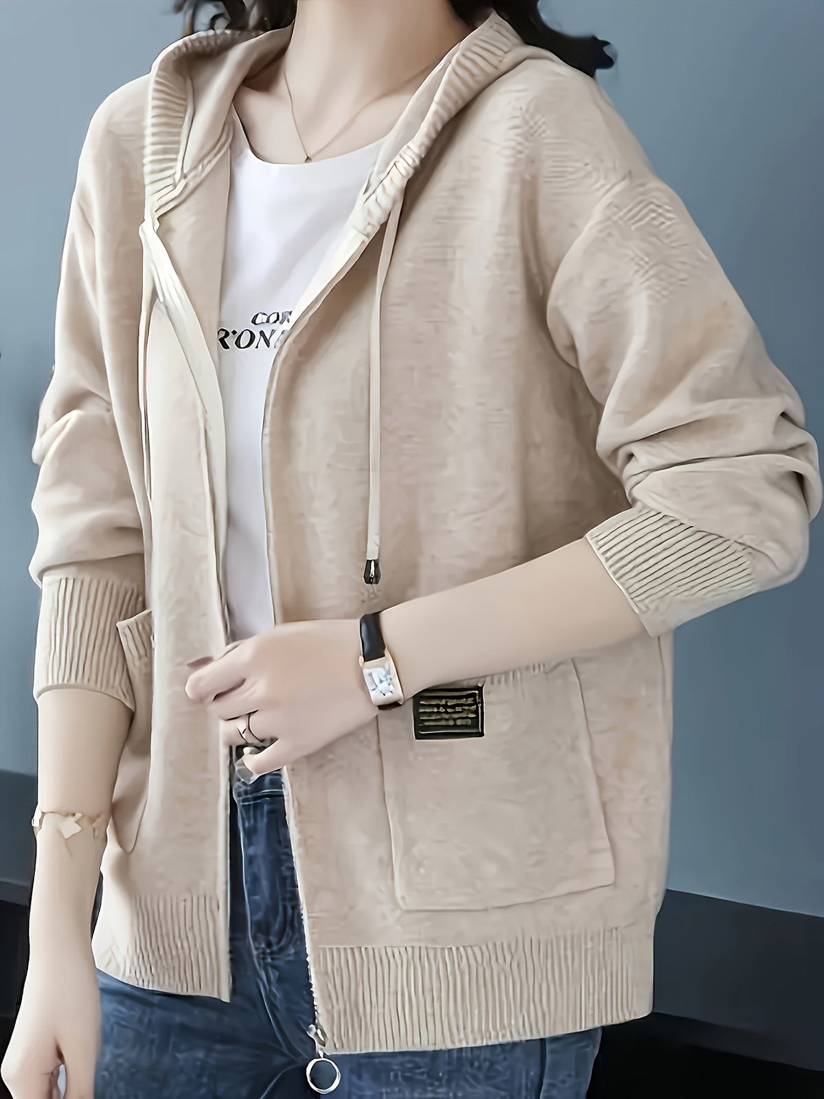 Valdene | Women's Zip-Up Hooded Cardigan