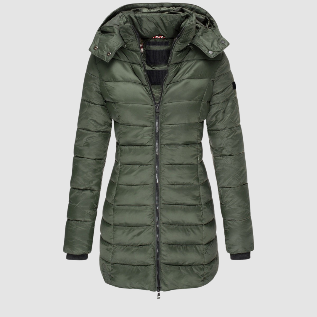 Valdine | Women's Hooded Mid-Length Puffer Jacket