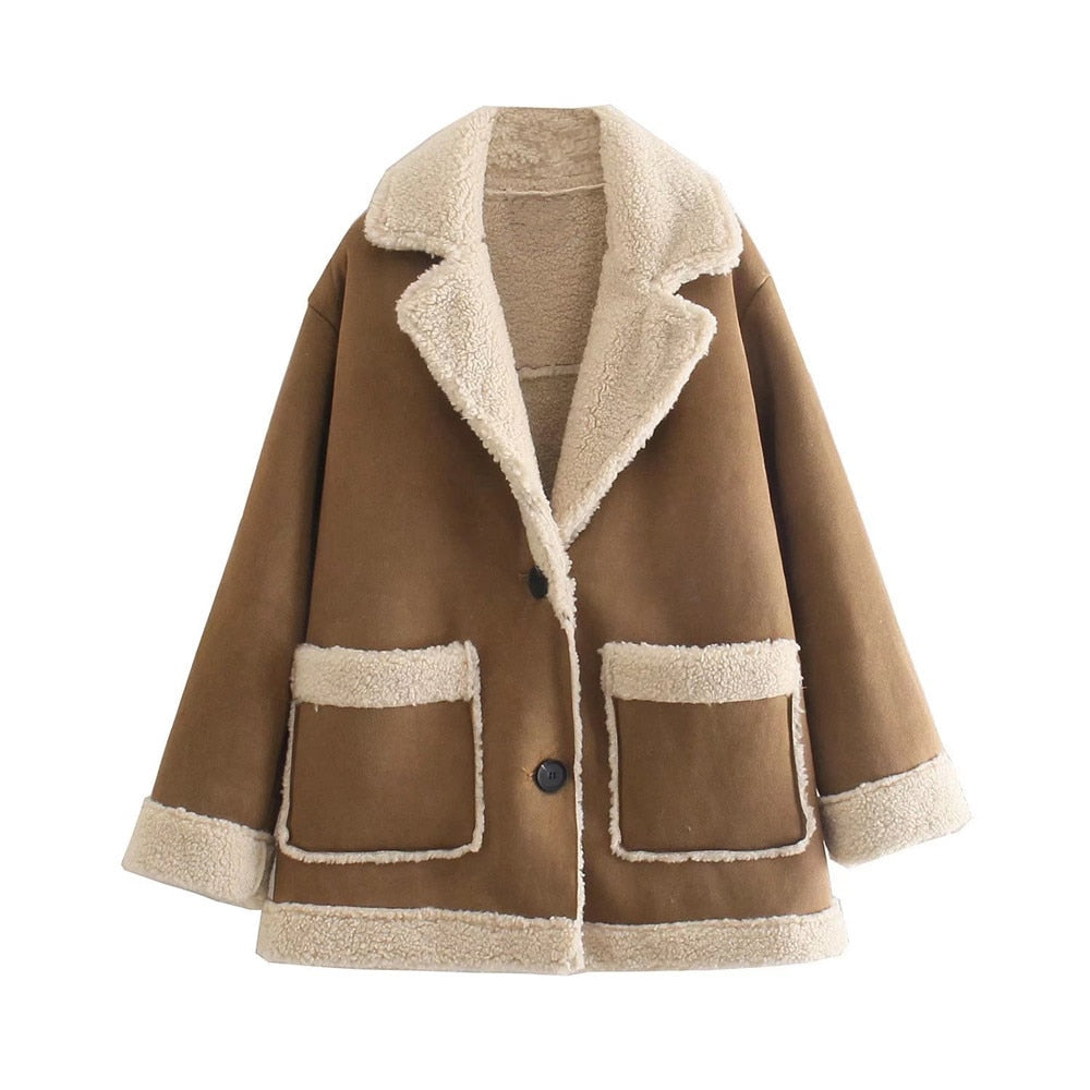 Veldara | Women's Faux Shearling Jacket Winter Coat