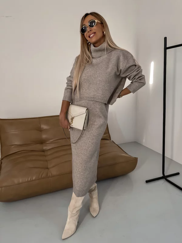 Selyn | Women's Turtleneck Sweater Dress Two-Piece Set