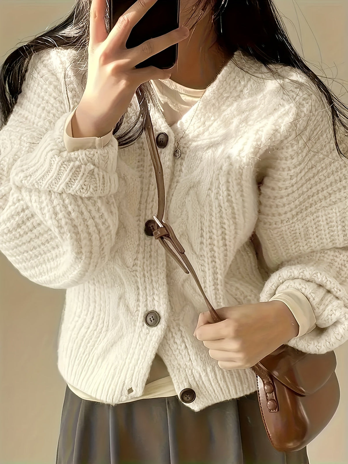 Veradne | Women's Oversized Chunky Knit Cardigan
