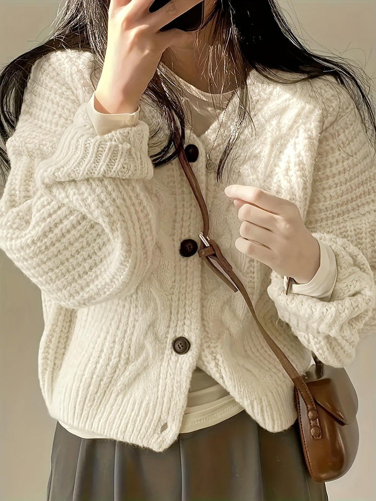 Veradne | Women's Oversized Chunky Knit Cardigan