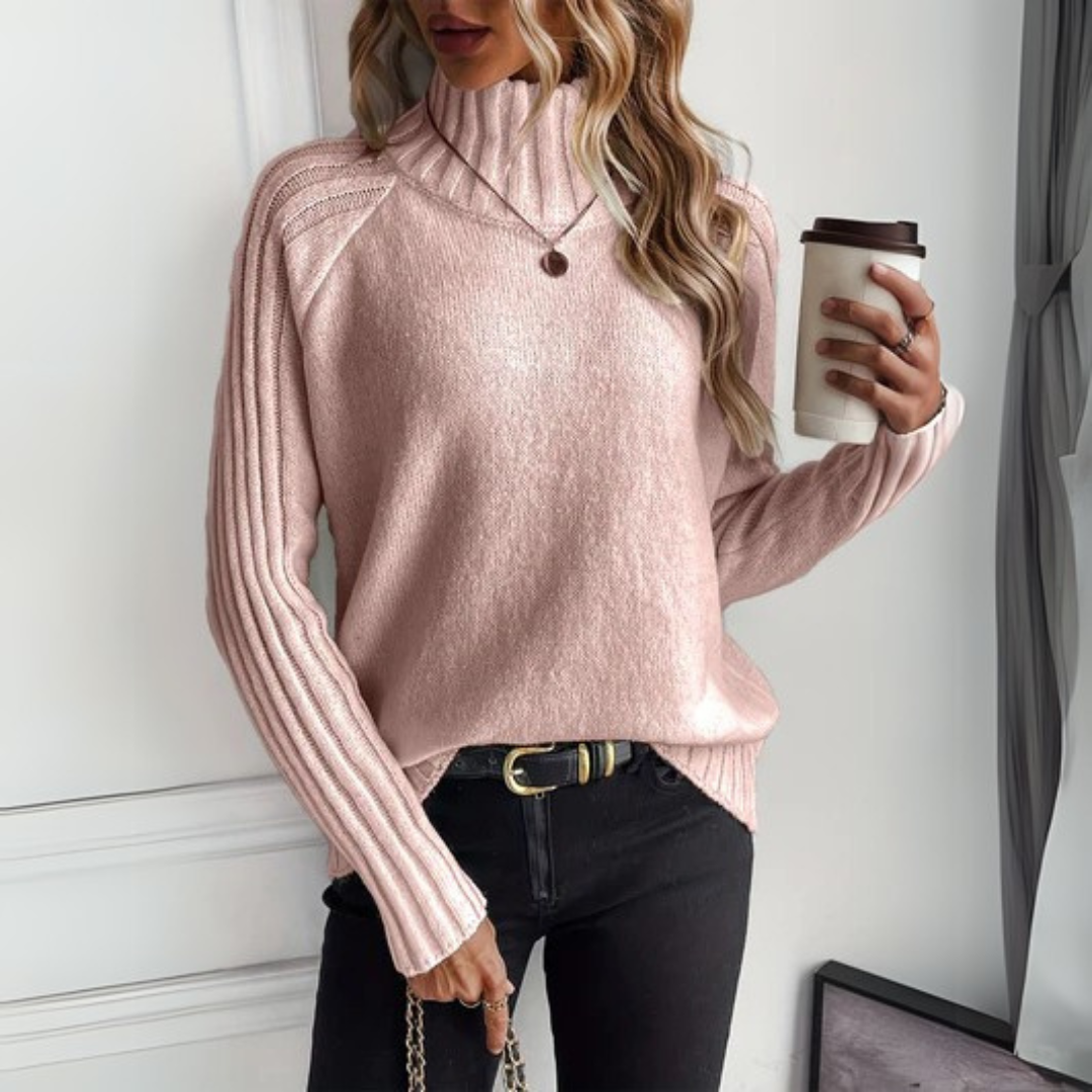Vespara | Women's Turtleneck Knit Sweater