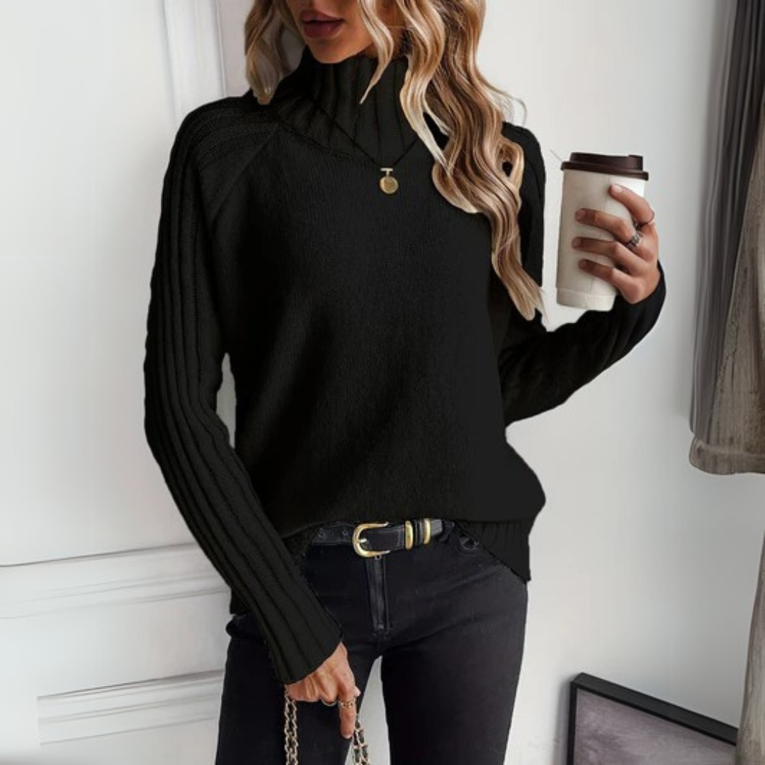 Vespara | Women's Turtleneck Knit Sweater