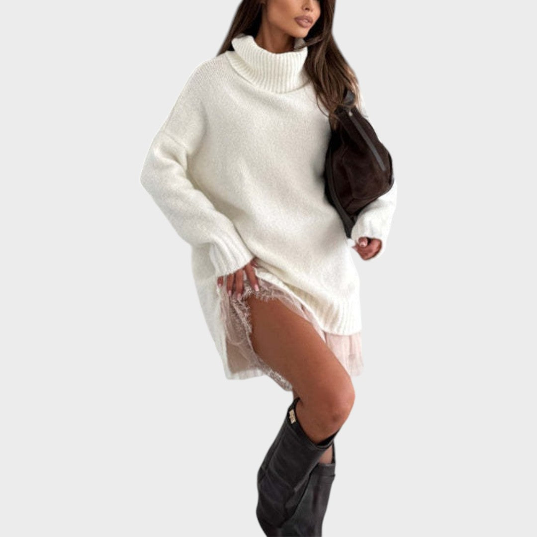 Viorelle | Women's Turtleneck Sweater Dress Set