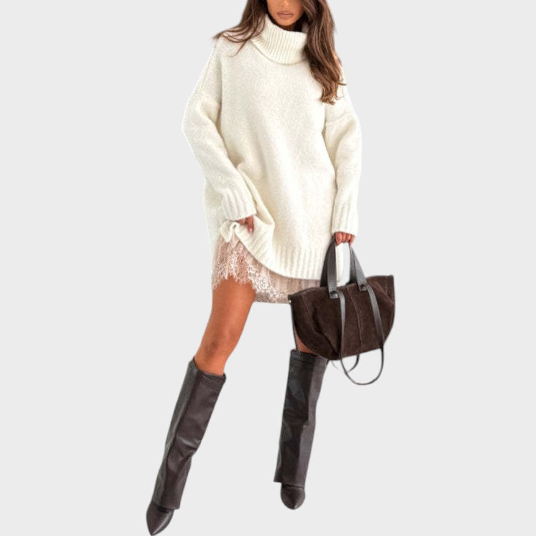 Viorelle | Women's Turtleneck Sweater Dress Set