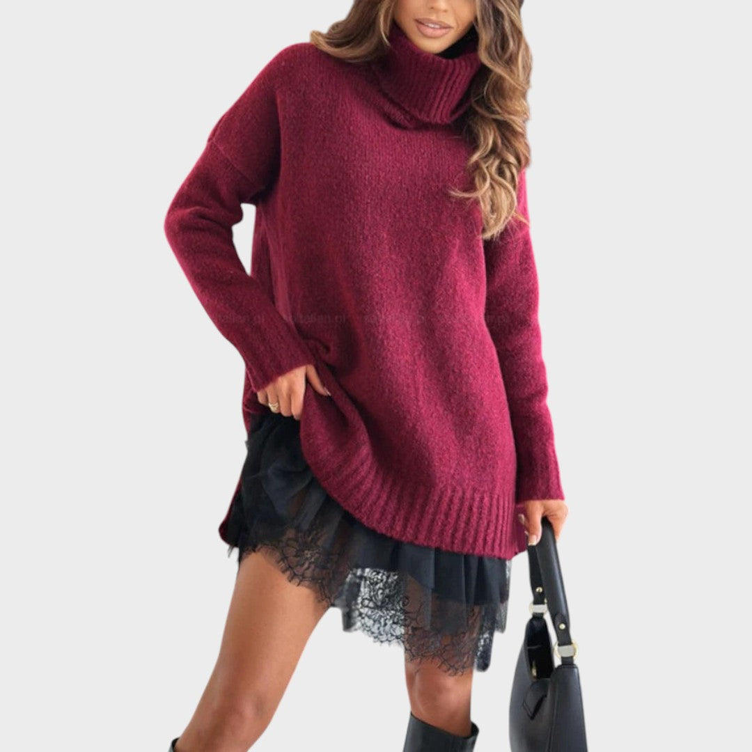 Viorelle | Women's Turtleneck Sweater Dress Set