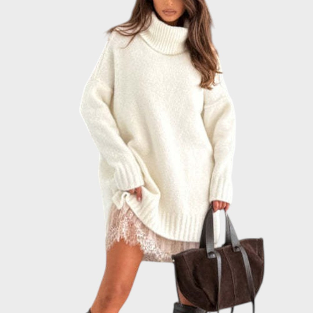 Viorelle | Women's Turtleneck Sweater Dress Set