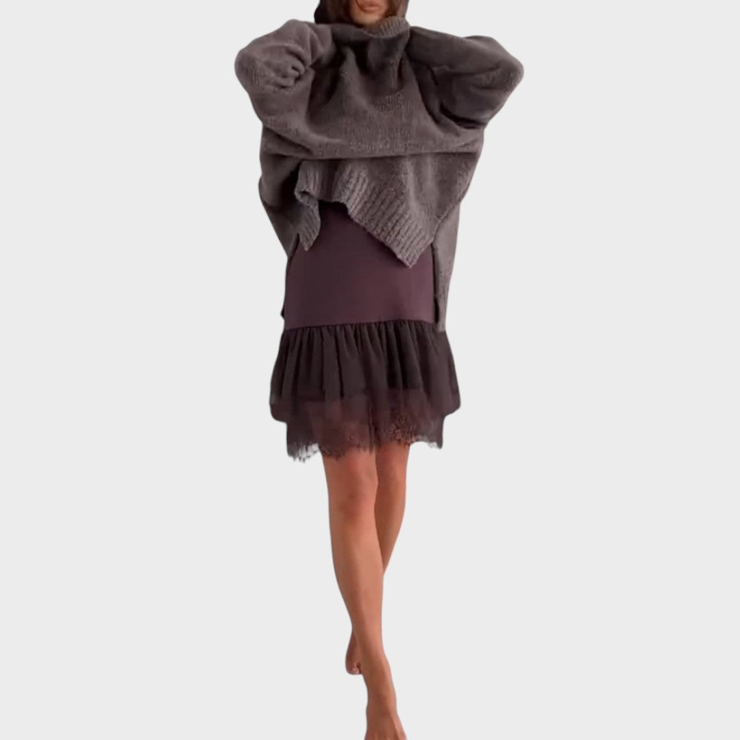 Viorelle | Women's Turtleneck Sweater Dress Set