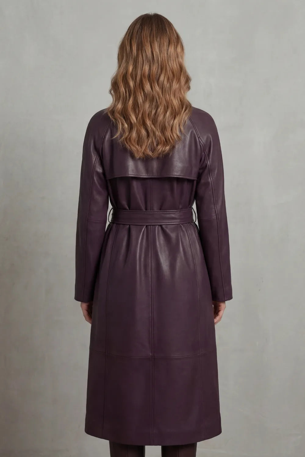 Vornissa | Women's Faux Leather Trench Coat