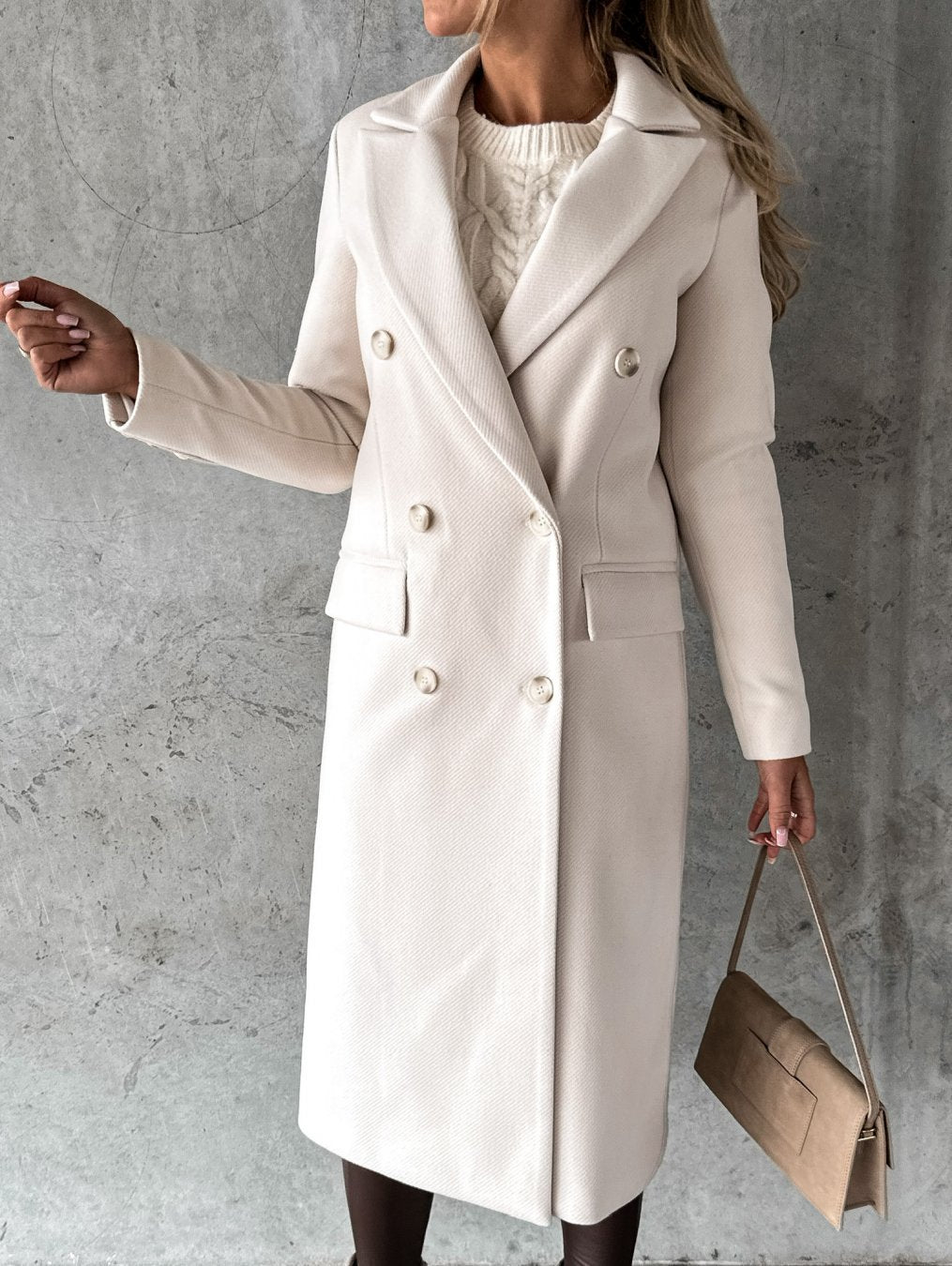 Vorrinda | Women's Double-Breasted Long Coat