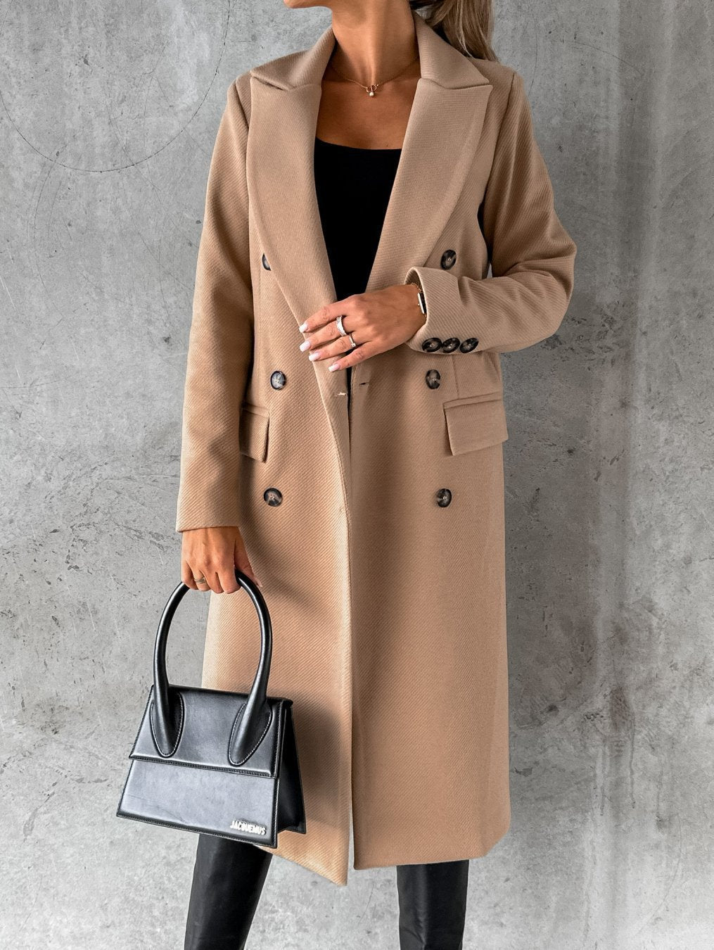 Vorrinda | Women's Double-Breasted Long Coat