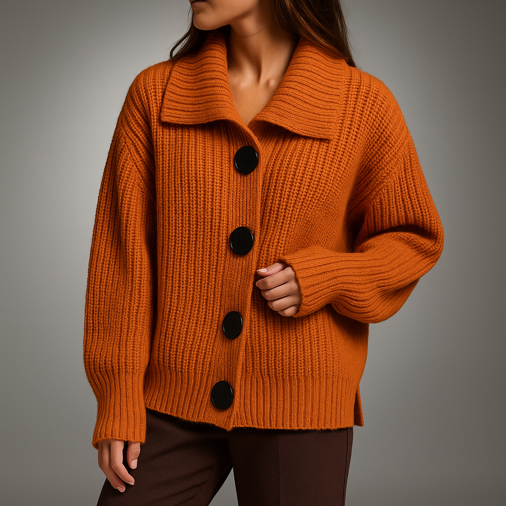 Vrelda | Women's Oversized Button-Front Cardigan