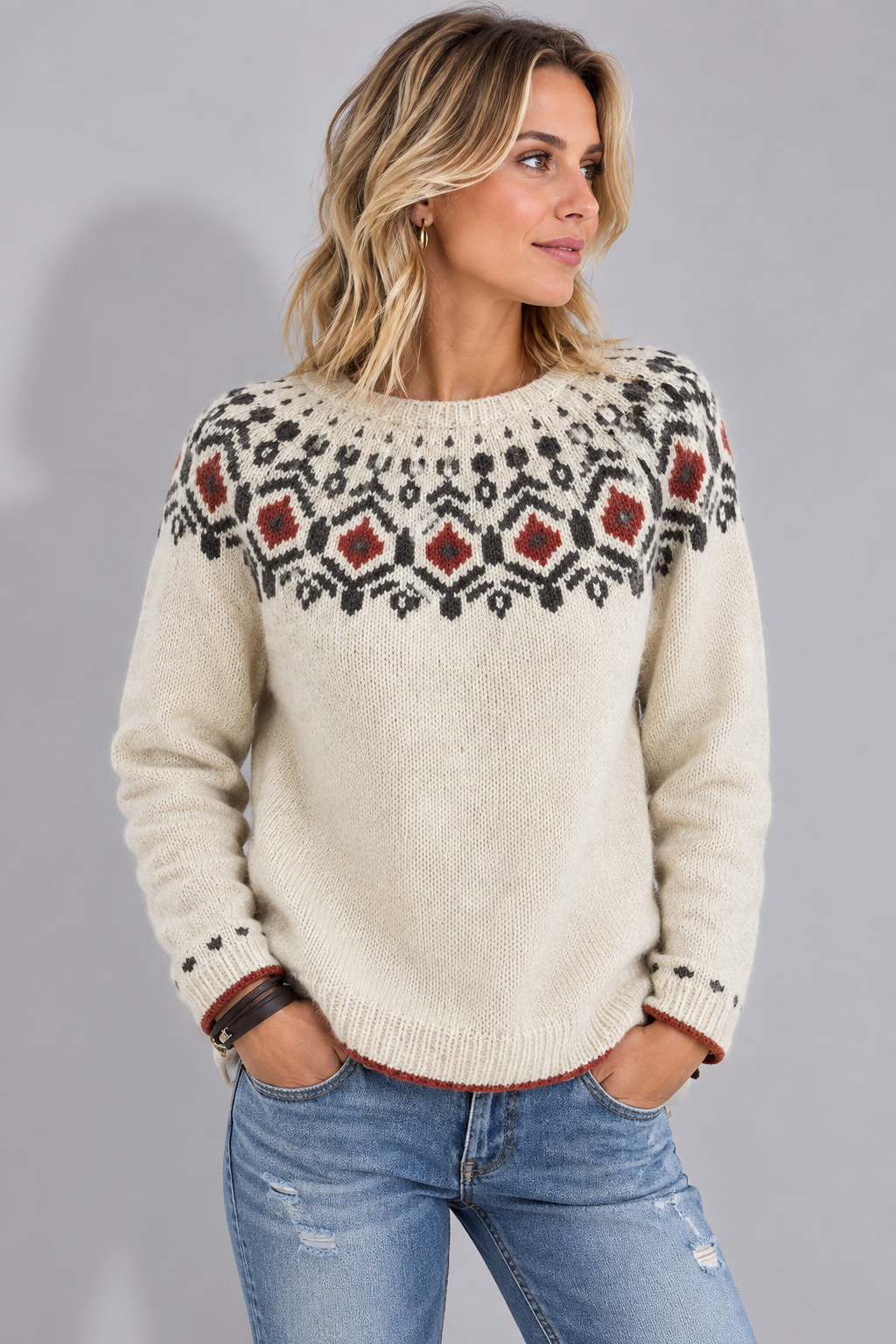 Vrendis | Women's Christmas Fair Isle Pullover Sweater