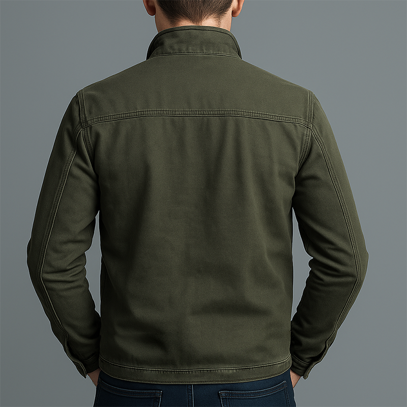 Maddox | Men's Utility Jacket Stand Collar Full Zip