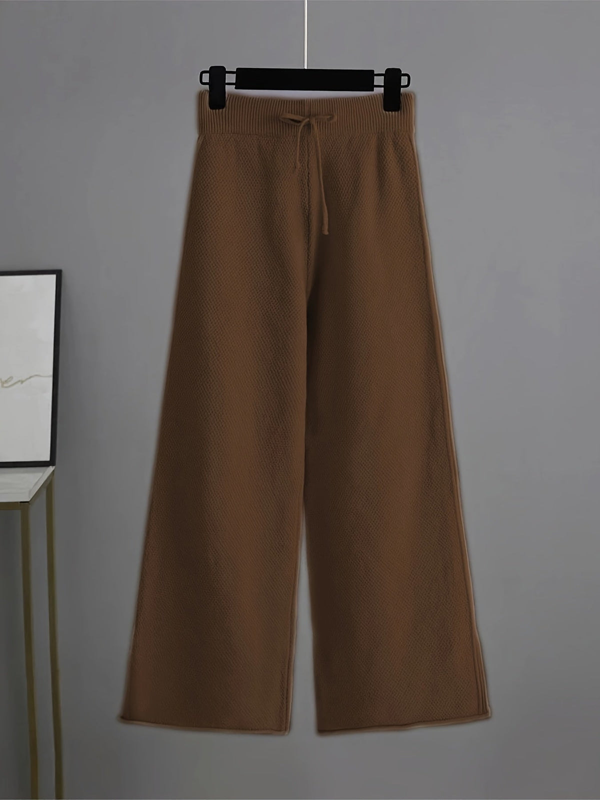 Wrenova | Women's Knit Loungewear Set Wide-Leg Pants
