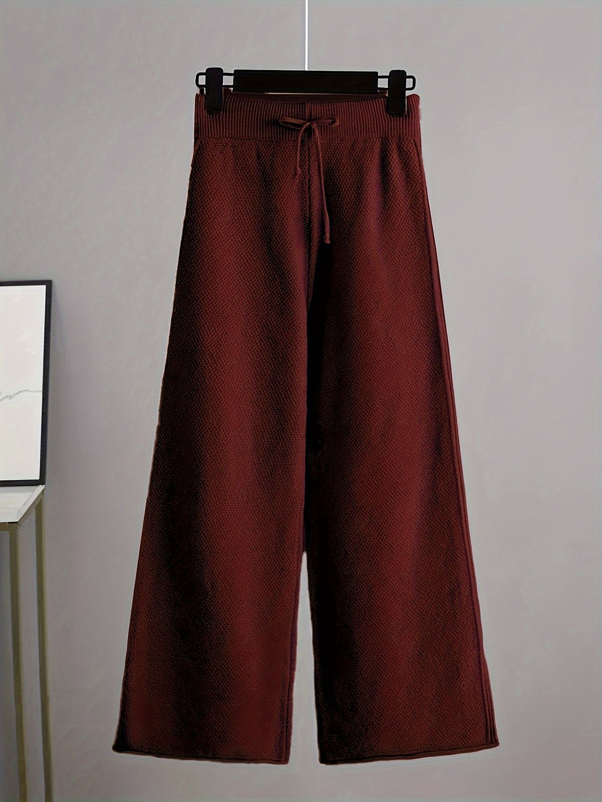 Wrenova | Women's Knit Loungewear Set Wide-Leg Pants