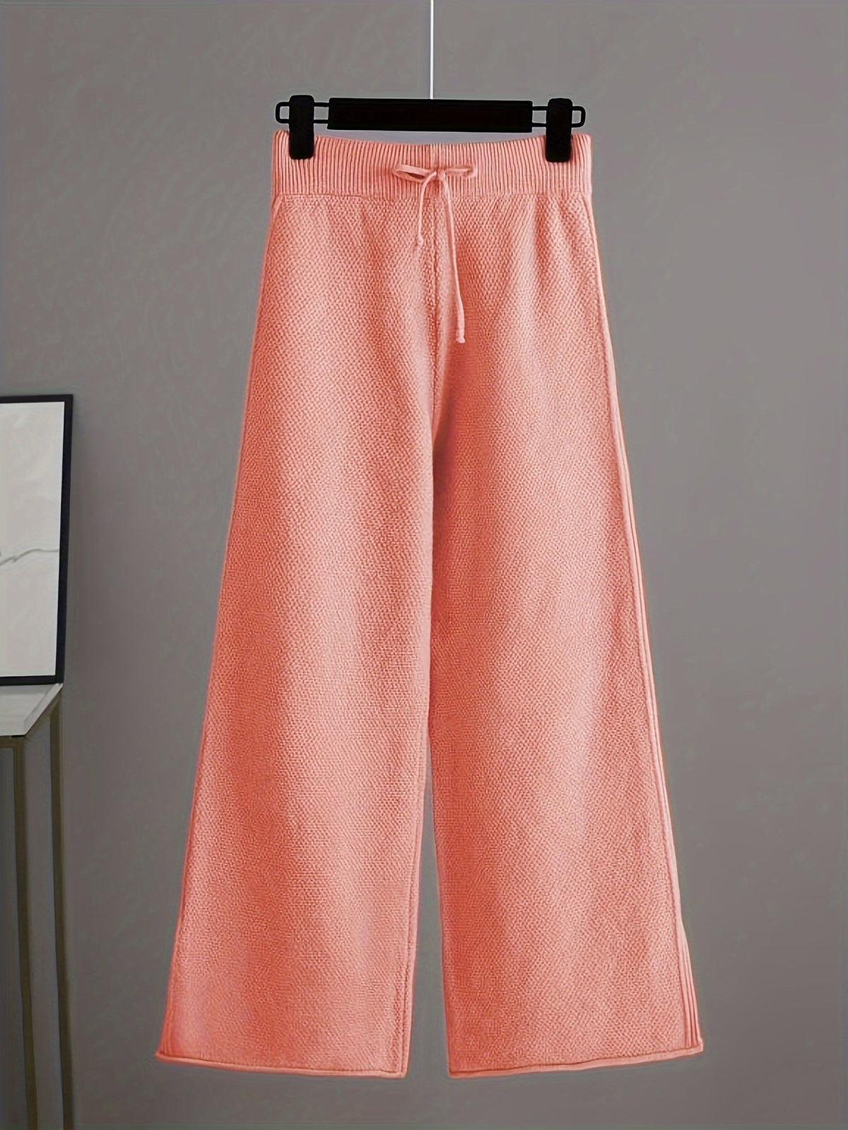 Wrenova | Women's Knit Loungewear Set Wide-Leg Pants