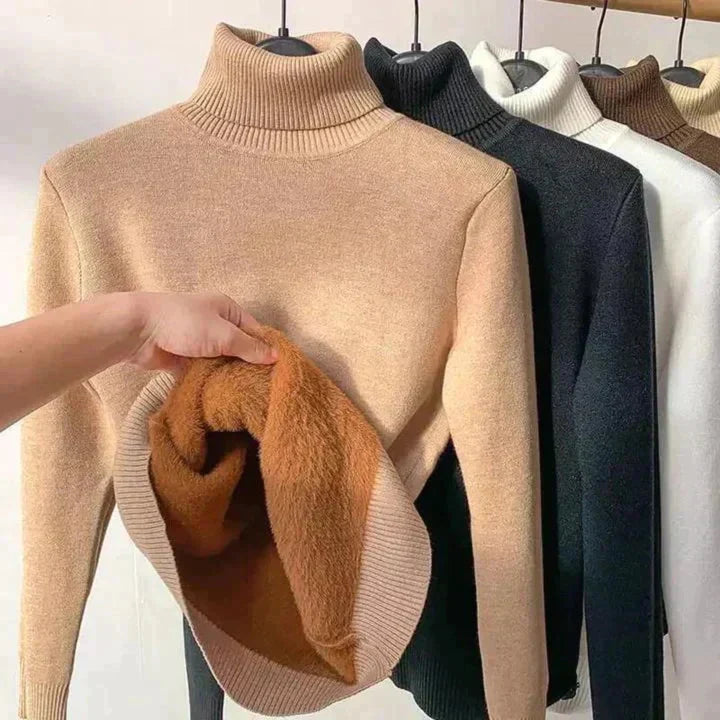 Zephyrine | Women's Fleece-Lined Turtleneck Sweater
