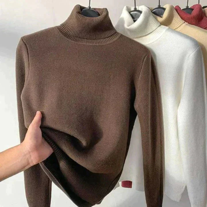 Zephyrine | Women's Fleece-Lined Turtleneck Sweater