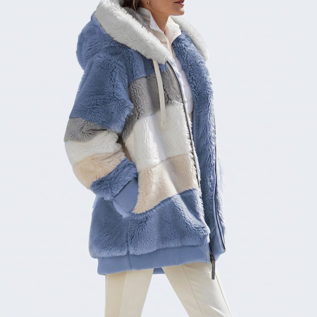 Zolvenne | Women's Hooded Sherpa Puffer Jacket