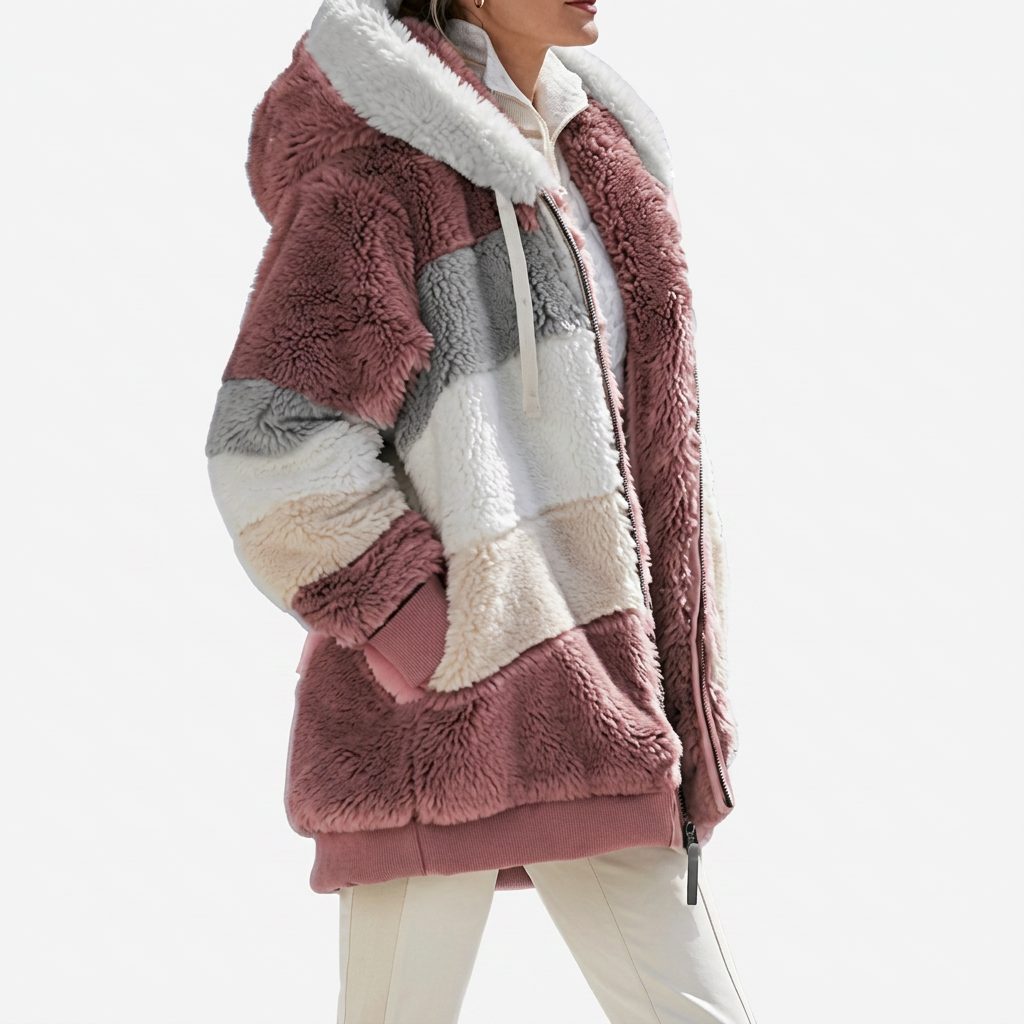 Zolvenne | Women's Hooded Sherpa Puffer Jacket
